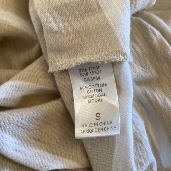 Chaser Womens Striped Scoop Neck Short Sleeve Top Small Modal Blend - Picture 3 of 7